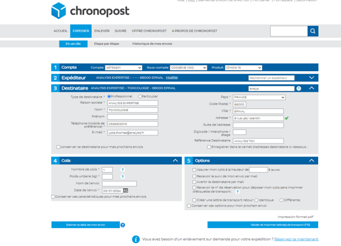Analysis Expertise Envoi De Scelles Chronopost 06 06