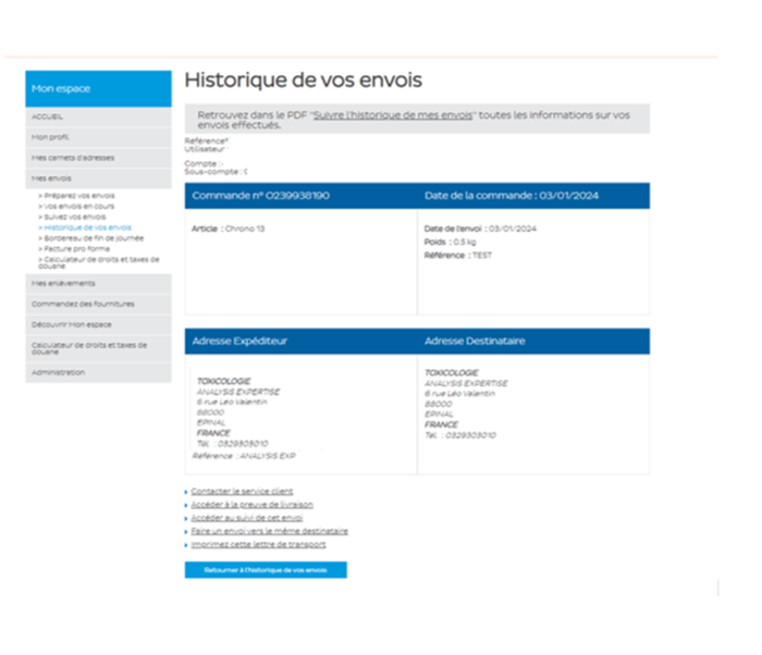 Analysis Expertise Envoi De Scelles Chronopost 09 07